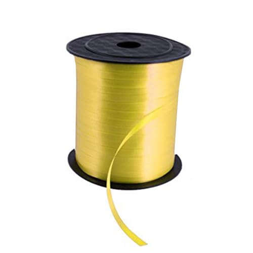 QUXVUIS 250 Yards Volle Rolle Ballon Curling Ribbon Wrap Spool Strap Arts Crafts Dekorative Christmas Party Favors String, Gelb von QUXVUIS