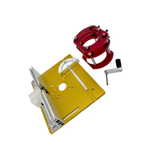 QUXVUIS Router Lift Tisch Basis Aluminium Legierung Fräsen Platte Bord Hand Kurbel Guide Werkzeuge Holzbearbeitung Arbeit Trimmen Bank, 3 Stück/Gold+Basis QUXVUIS Router Lift Tisch Basis Aluminium Legierung Fräsen Platte Bord Hand Kurbel Guide Werkzeuge Holzbearbeitung Arbeit Trimmen Bank, 3 Stück/Gold+Basis von QUXVUIS
