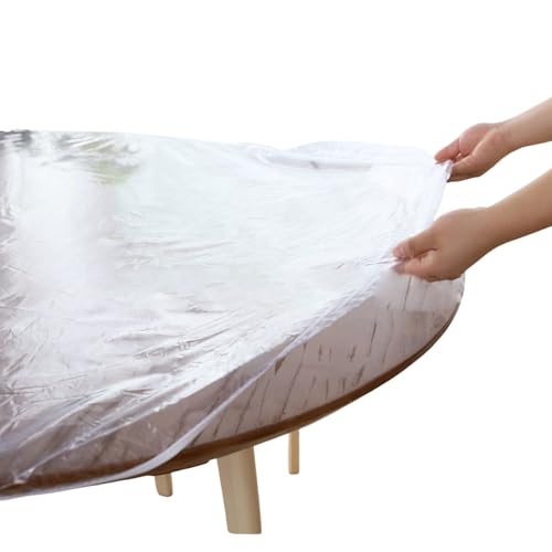 QUXVUIS Runde transparente PVC Gartentischdecke mit elastischen Bändern, ölbeständige Dicke Tischdecke und für den Außenbereich geeignet, Durchmesser 140 170cm QUXVUIS Runde transparente PVC Gartentischdecke mit elastischen Bändern, ölbeständige Dicke Tischdecke und für den Außenbereich geeignet, Durchmesser 140 170cm von QUXVUIS