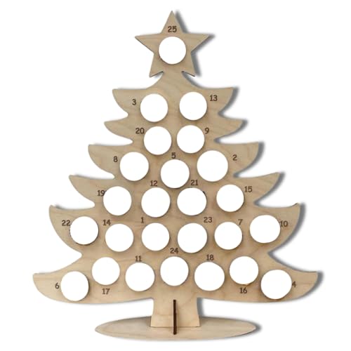 QUXVUIS Rustikaler Weihnachts Adventskalender aus Holz, leer, nachfüllbar, unvollendet, Schokoladenregal, Ornament, Miniatur, Frauen, Kinder, Nr.01 QUXVUIS Rustikaler Weihnachts Adventskalender aus Holz, leer, nachfüllbar, unvollendet, Schokoladenregal, Ornament, Miniatur, Frauen, Kinder, Nr.01 von QUXVUIS