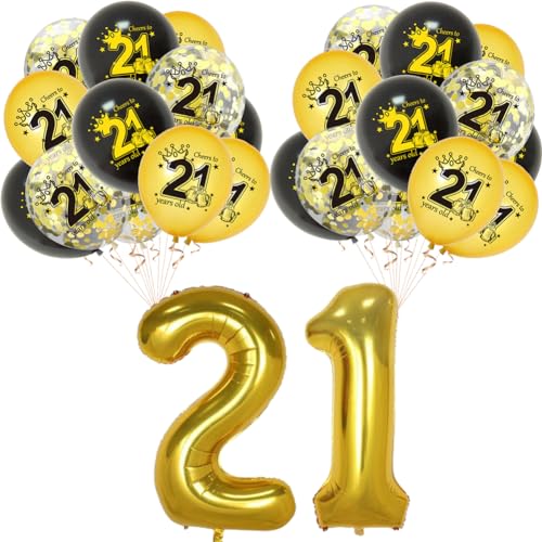 21 Luftballon,21. Geburtstag Deko Happy Birthday,Ballon zum 21. geburtstagsdeko frau Nummer 21, Zahlen-Ballon, Dekoration zum 21. Geburtstag, für Mädchen, Jungen, Frauen, Männer 21 Luftballon,21. Geburtstag Deko Happy Birthday,Ballon zum 21. geburtstagsdeko frau Nummer 21, Zahlen-Ballon, Dekoration zum 21. Geburtstag, für Mädchen, Jungen, Frauen, Männer von QWEPU