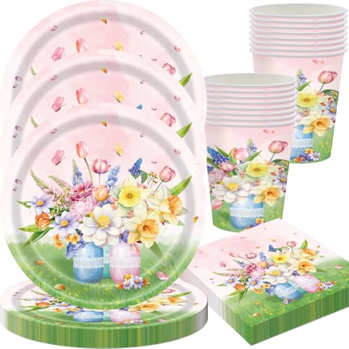 60 Stück Schmetterling Partygeschirr für 20 Gäste,Rosafarbene Blumen, Partyzubehör, für Dekorationen, rosa Blumengeschirr-Set, Abendessen, Mittagessen, Dessert, Vorspeise für Party 60 Stück Schmetterling Partygeschirr für 20 Gäste,Rosafarbene Blumen, Partyzubehör, für Dekorationen, rosa Blumengeschirr-Set, Abendessen, Mittagessen, Dessert, Vorspeise für Party von QWEPU