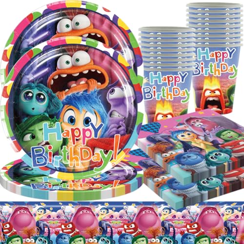 Geburtstag Partygeschirr, Out Partygeschirr, In-side Geburtstag Deko 61PCS, Kindergeburtstag Partyzubehör, Partygeschirr für 20 Personen Pappteller, Pappbecher, Papierservietten, Tischdecke Geburtstag Partygeschirr, Out Partygeschirr, In-side Geburtstag Deko 61PCS, Kindergeburtstag Partyzubehör, Partygeschirr für 20 Personen Pappteller, Pappbecher, Papierservietten, Tischdecke von QWEPU