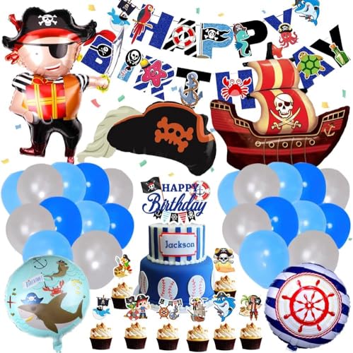 Piraten Luftballons,Piraten Meerestiere Geburtstagsdeko Set, Piratenschif Folienballons Geburtstagsdeko, Piraten Folienballon, Piratenparty Dekoration Piraten Luftballons,Piraten Meerestiere Geburtstagsdeko Set, Piratenschif Folienballons Geburtstagsdeko, Piraten Folienballon, Piratenparty Dekoration von QWEPU