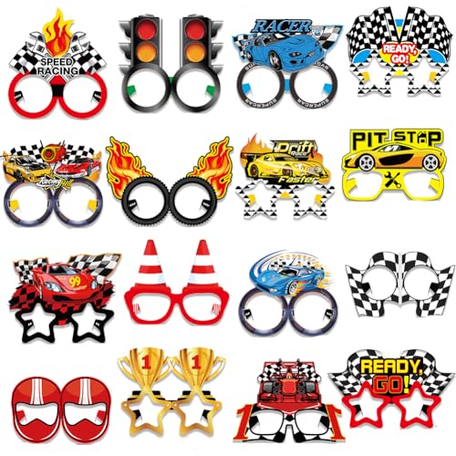 QWEPU Racing Papier Gläser Party,16PCS lustige ParteiPhoto Booth Requisiten, Geburtstag Partei dekorative Accessoires,Racing Gläser für Mädchen Jungen,für Auto Party QWEPU Racing Papier Gläser Party,16PCS lustige ParteiPhoto Booth Requisiten, Geburtstag Partei dekorative Accessoires,Racing Gläser für Mädchen Jungen,für Auto Party von QWEPU