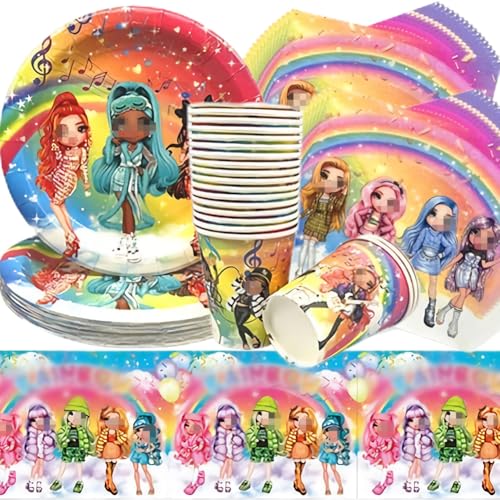 QWEPU R-ain Geburtstagsfeier Dekoration-41PCS Partygeschirr Set Geburtstag Party Set Geburtstagsteller Tassen Servietten Geburtstag für Kinder Party Geburtstag Dekoration QWEPU R-ain Geburtstagsfeier Dekoration-41PCS Partygeschirr Set Geburtstag Party Set Geburtstagsteller Tassen Servietten Geburtstag für Kinder Party Geburtstag Dekoration von QWEPU