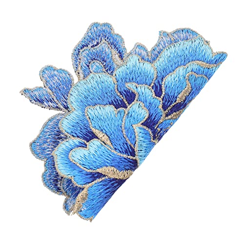 Applikationen für Kleidung, bestickte Blumen-Stoffaufnäher, 2 Stück, kreative Pfingstrosen-Applikationen Applikationen für Kleidung, bestickte Blumen-Stoffaufnäher, 2 Stück, kreative Pfingstrosen-Applikationen von QWFVHJ