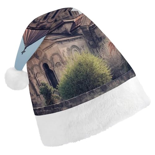 QWJKM Armenische Kirchen-Weihnachtsmannmütze, weich, bequem, Urlaubsmütze für Weihnachten, lustige, festliche Weihnachtsmütze für Erwachsene QWJKM Armenische Kirchen-Weihnachtsmannmütze, weich, bequem, Urlaubsmütze für Weihnachten, lustige, festliche Weihnachtsmütze für Erwachsene von QWJKM