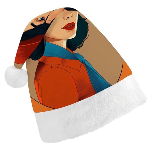 QWJKM Frauenmütze mit Weihnachtsmannmütze, weich, bequem, Urlaubsmütze für Weihnachten, lustige, festliche Weihnachtsmütze für Erwachsene QWJKM Frauenmütze mit Weihnachtsmannmütze, weich, bequem, Urlaubsmütze für Weihnachten, lustige, festliche Weihnachtsmütze für Erwachsene von QWJKM