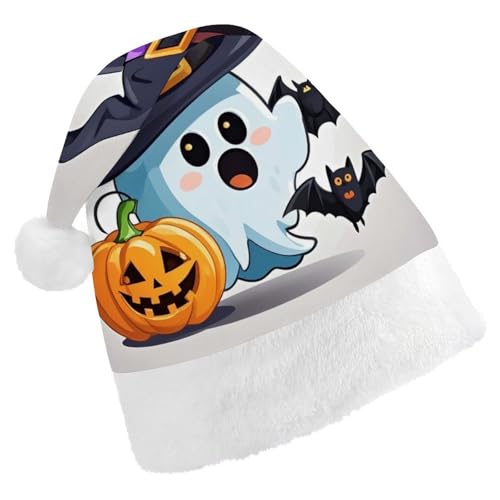 QWJKM Halloween-Geister-Weihnachtsmannmütze, weich, bequem, für Weihnachten, lustig, festlich, Weihnachtsmütze für Erwachsene QWJKM Halloween-Geister-Weihnachtsmannmütze, weich, bequem, für Weihnachten, lustig, festlich, Weihnachtsmütze für Erwachsene von QWJKM