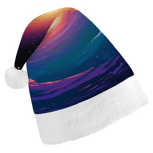 QWJKM Handgezeichnete Wolken-Weihnachtsmannmütze, weich, bequem, Urlaubsmütze für Weihnachten, lustige, festliche Weihnachtsmütze für Erwachsene QWJKM Handgezeichnete Wolken-Weihnachtsmannmütze, weich, bequem, Urlaubsmütze für Weihnachten, lustige, festliche Weihnachtsmütze für Erwachsene von QWJKM