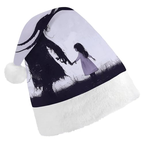 QWJKM Mit schwarzem Mantel, Weihnachtsmannmütze, weich, bequem, für Weihnachten, lustige, festliche Weihnachtsmütze für Erwachsene QWJKM Mit schwarzem Mantel, Weihnachtsmannmütze, weich, bequem, für Weihnachten, lustige, festliche Weihnachtsmütze für Erwachsene von QWJKM