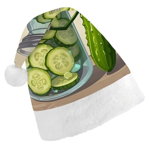 QWJKM Niedliche Kimchi-Weihnachtsmannmütze, weich, bequem, Urlaubsmütze für Weihnachten, lustige, festliche Weihnachtsmütze für Erwachsene QWJKM Niedliche Kimchi-Weihnachtsmannmütze, weich, bequem, Urlaubsmütze für Weihnachten, lustige, festliche Weihnachtsmütze für Erwachsene von QWJKM