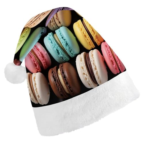 QWJKM Nikolausmütze mit Macaron-Keksgeschmack, weich, bequem, Urlaubsmütze für Weihnachten, lustige, festliche Weihnachtsmütze für Erwachsene QWJKM Nikolausmütze mit Macaron-Keksgeschmack, weich, bequem, Urlaubsmütze für Weihnachten, lustige, festliche Weihnachtsmütze für Erwachsene von QWJKM
