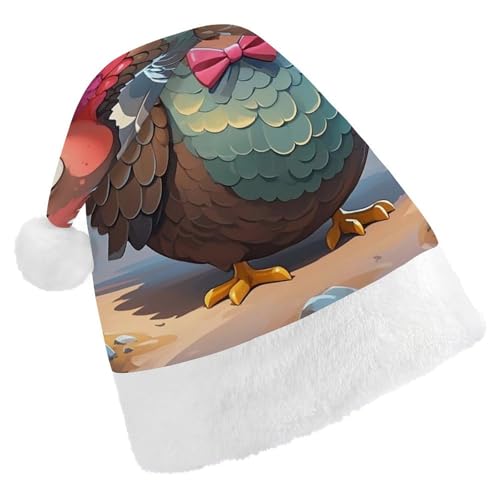 QWJKM Türkei-Dekoration, Weihnachtsmannmütze, weich, bequem, für Weihnachten, lustig, festlich, Weihnachtsmütze für Erwachsene QWJKM Türkei-Dekoration, Weihnachtsmannmütze, weich, bequem, für Weihnachten, lustig, festlich, Weihnachtsmütze für Erwachsene von QWJKM