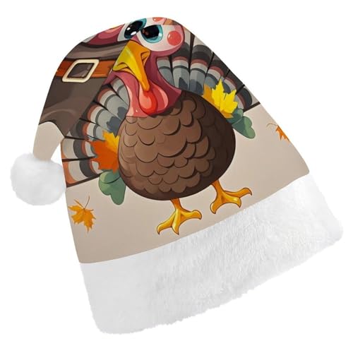 QWJKM Türkei-Hut aus Ahornblatt, Weihnachtsmannmütze, weich, bequem, für Weihnachten, lustig, festlich, Weihnachtsmütze für Erwachsene QWJKM Türkei-Hut aus Ahornblatt, Weihnachtsmannmütze, weich, bequem, für Weihnachten, lustig, festlich, Weihnachtsmütze für Erwachsene von QWJKM