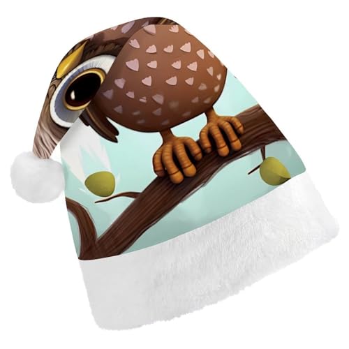 QWJKM Weihnachtsmütze für Eulenliebhaber, weich, bequem, für Weihnachten, lustige, festliche Weihnachtsmütze für Erwachsene QWJKM Weihnachtsmütze für Eulenliebhaber, weich, bequem, für Weihnachten, lustige, festliche Weihnachtsmütze für Erwachsene von QWJKM
