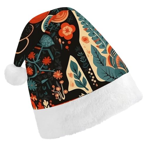 QWJKM Weihnachtsmütze mit Hunde-Silhouette, weich, bequem, für Weihnachten, lustig, festlich, Weihnachtsmütze für Erwachsene QWJKM Weihnachtsmütze mit Hunde-Silhouette, weich, bequem, für Weihnachten, lustig, festlich, Weihnachtsmütze für Erwachsene von QWJKM