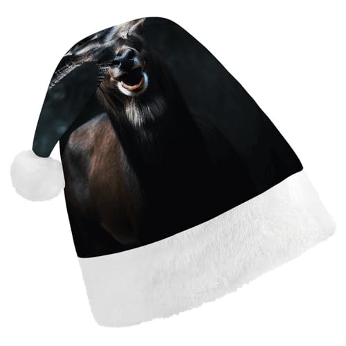 QWJKM Weihnachtsmütze mit Tieren im Dunkeln, weich, bequem, für Weihnachten, lustig, festlich, Weihnachtsmütze für Erwachsene QWJKM Weihnachtsmütze mit Tieren im Dunkeln, weich, bequem, für Weihnachten, lustig, festlich, Weihnachtsmütze für Erwachsene von QWJKM