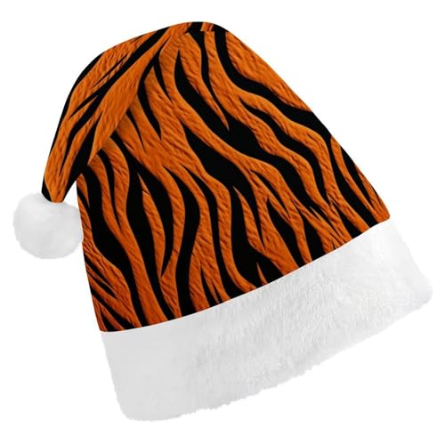 QWJKM Weihnachtsmütze mit Tigerstreifen, Orange, weich, bequem, für Weihnachten, lustig, festliche Weihnachtsmütze für Erwachsene QWJKM Weihnachtsmütze mit Tigerstreifen, Orange, weich, bequem, für Weihnachten, lustig, festliche Weihnachtsmütze für Erwachsene von QWJKM