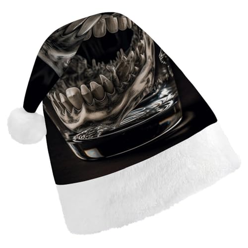 QWJKM Weihnachtsmütze mit Zahnersatz in einer Tasse, weich, bequem, Urlaubsmütze für Weihnachten, lustige, festliche Weihnachtsmütze für Erwachsene QWJKM Weihnachtsmütze mit Zahnersatz in einer Tasse, weich, bequem, Urlaubsmütze für Weihnachten, lustige, festliche Weihnachtsmütze für Erwachsene von QWJKM