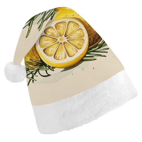 QWJKM Weihnachtsmütze mit Zitrone und Rosmarin, weich, bequem, für Weihnachten, lustig, festlich, Weihnachtsmütze für Erwachsene QWJKM Weihnachtsmütze mit Zitrone und Rosmarin, weich, bequem, für Weihnachten, lustig, festlich, Weihnachtsmütze für Erwachsene von QWJKM