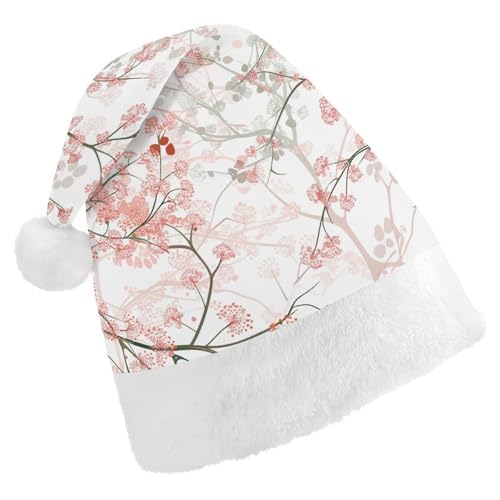 QWJKM Weihnachtsmütze mit rosa Blumen, weich, bequem, für Weihnachten, lustig, festliche Weihnachtsmütze für Erwachsene QWJKM Weihnachtsmütze mit rosa Blumen, weich, bequem, für Weihnachten, lustig, festliche Weihnachtsmütze für Erwachsene von QWJKM