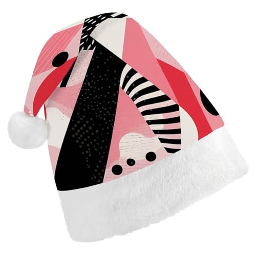 QWJKM Weihnachtsmütze mit schwarz-weißen Streifen, weich, bequem, für Weihnachten, lustig, festlich, Weihnachtsmütze für Erwachsene QWJKM Weihnachtsmütze mit schwarz-weißen Streifen, weich, bequem, für Weihnachten, lustig, festlich, Weihnachtsmütze für Erwachsene von QWJKM