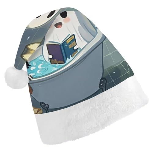 QWJKM Weihnachtsmütze mit süßem Geist und schwarzer Katze, weich, bequem, für Weihnachten, lustige, festliche Weihnachtsmütze für Erwachsene QWJKM Weihnachtsmütze mit süßem Geist und schwarzer Katze, weich, bequem, für Weihnachten, lustige, festliche Weihnachtsmütze für Erwachsene von QWJKM