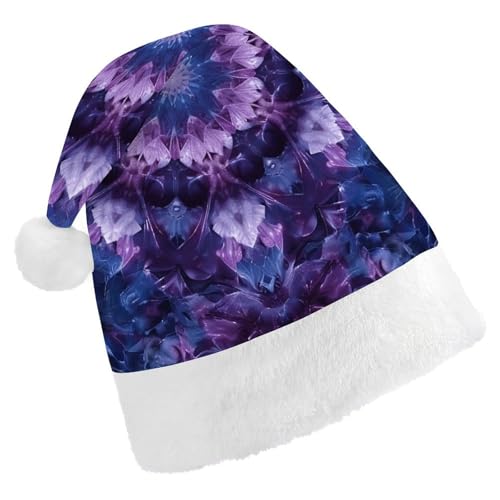 QWJKM Weihnachtsmütze mit violettem Muster, weich, bequem, für Weihnachten, lustig, festlich, Weihnachtsmütze für Erwachsene QWJKM Weihnachtsmütze mit violettem Muster, weich, bequem, für Weihnachten, lustig, festlich, Weihnachtsmütze für Erwachsene von QWJKM
