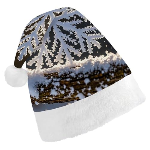 QWJKM Weihnachtsmütze mit weißen Schneeflocken, weich, bequem, für Weihnachten, lustige, festliche Weihnachtsmütze für Erwachsene QWJKM Weihnachtsmütze mit weißen Schneeflocken, weich, bequem, für Weihnachten, lustige, festliche Weihnachtsmütze für Erwachsene von QWJKM