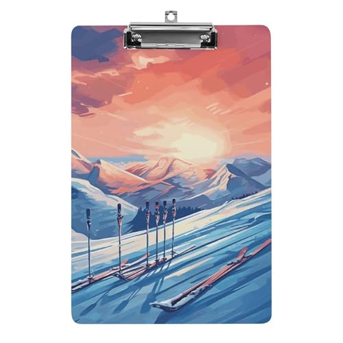 Ski-Board Acryl-Klemmbrett, niedlich, Standard-A4-Größe, Klemmbretter in Briefgröße, Klemmbretter mit Metallclip, leichtes Schreib-Klemmbrett für Büro, Schule, Krankenpflege Ski-Board Acryl-Klemmbrett, niedlich, Standard-A4-Größe, Klemmbretter in Briefgröße, Klemmbretter mit Metallclip, leichtes Schreib-Klemmbrett für Büro, Schule, Krankenpflege von QWJKM