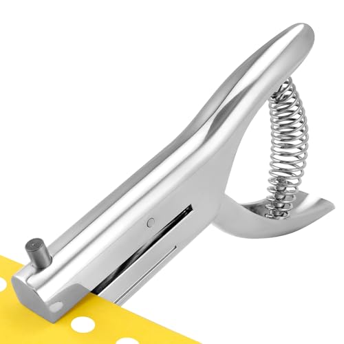 6 mm Silber Einzelloch Metall Lochzange - Hochleistungslocher für Papier, Karten und PVC, mit Stanzkapazität für bis zu 20 Blätter, Zinklegierung 6 mm Silber Einzelloch Metall Lochzange - Hochleistungslocher für Papier, Karten und PVC, mit Stanzkapazität für bis zu 20 Blätter, Zinklegierung von QWORK