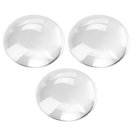 QWORK® 100Pcs Glas Cabochon Rohlinge - 12mm - Rund Crystal Cabochon Glaskuppel für DIY Schmuckherstellung von QWORK