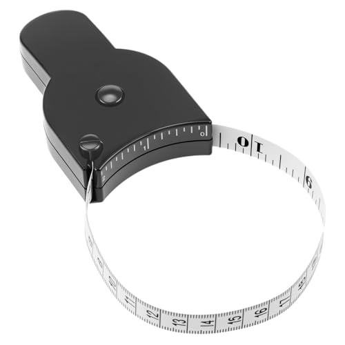QWORK® 150CM Maßband Körper, Körpermaßband mit Knopf und Selbstarretierung, für Fitness und Persönlichen Gebrauch von QWORK