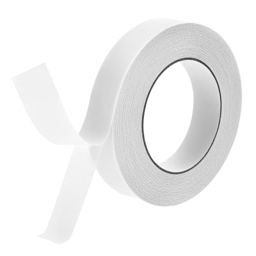 QWORK® 2,5cm x 20m x 0,28mm Extra Stark Doppelseitiges Gewebe Klebeband - Ideal für Teppiche & Strukturierte Oberflächen von QWORK