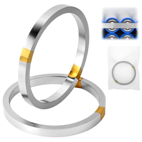 QWORK® 2 Rollen 10M Nickelstreifen für Batterien, 0,15 x 8 MM vernickelter Batterienickelstreifen von QWORK