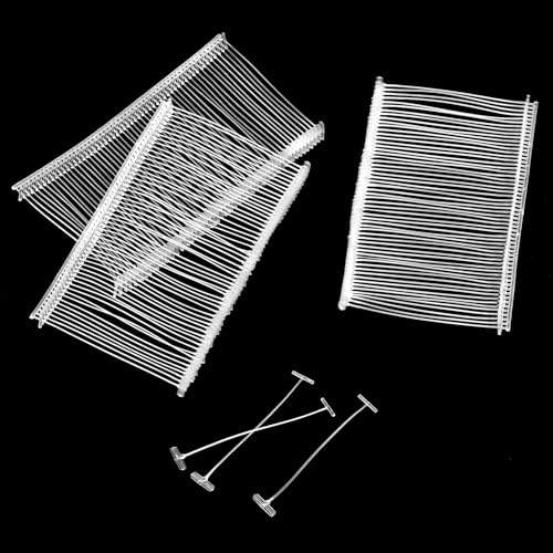 QWORK® 5000 Stück Plastik Heftfäden für Etikettierpistole, 50 mm weiße Preisschildernadeln, Etikettierpistole Nachfüller, für Kleidung, Accessoires und mehr von QWORK