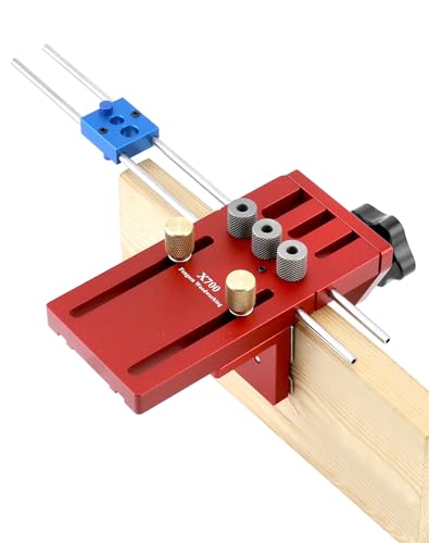 QWORK® 6/8/10/15mm Bohrschablone Set, Doweling Jig Kit, Dübelbohrschablonen Führungsset von QWORK