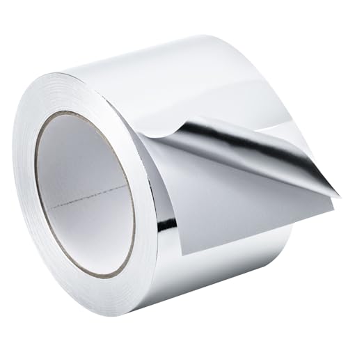 QWORK® 80mmx50M Aluminium Klebeband - Hitzebeständig und Wasserdichtes Dichtband Reparaturband für Innen- und Außenbereich von QWORK