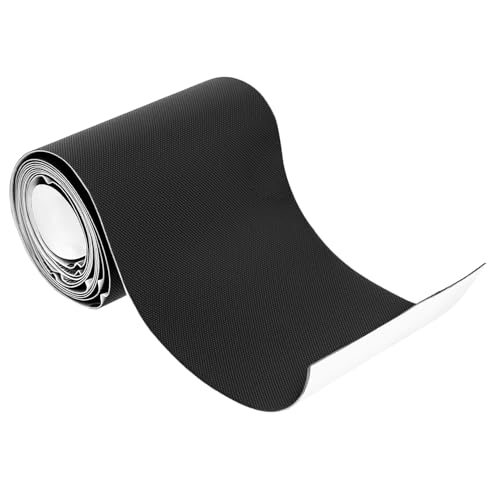 QWORK® Flicken Selbstklebend Stoff, 10 x 200 cm Schwarze Selbstklebende Leinwand, zur Reparatur von Kleidung & Accessoires, für Zelt, Möbel, Autositz von QWORK