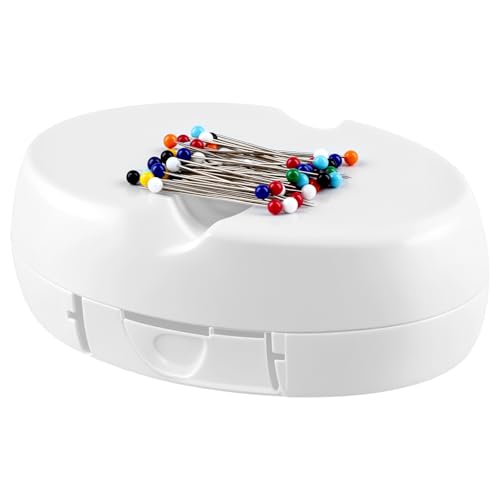 QWORK® Magnetisches Nadelkissen mit Schublade – Starker Magnet, inkl. 50 Quiltnadeln, Vielseitige Verwendung von QWORK