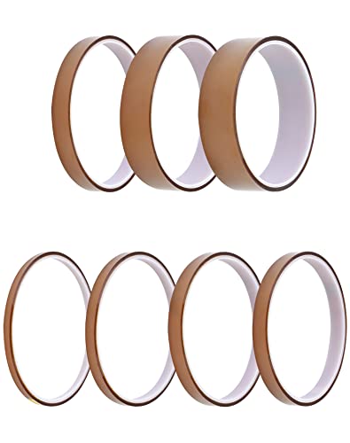 QWORK® 7 rollen hitzebeständiges klebeband, hohe temp tape, polyimid film klebeband, für elektrische produkte, 3D-drucker, 4 mm / 6 mm / 8 mm / 10 mm / 12 mm / 20 mm / 25 mm x 10 m QWORK® 7 rollen hitzebeständiges klebeband, hohe temp tape, polyimid film klebeband, für elektrische produkte, 3D-drucker, 4 mm / 6 mm / 8 mm / 10 mm / 12 mm / 20 mm / 25 mm x 10 m von QWORK