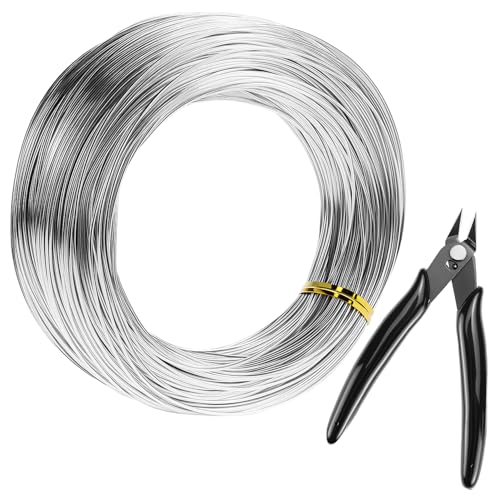 QWORK Aluminiumdraht, 18 Gauge, 100 m, Modellierdraht mit Cutter QWORK Aluminiumdraht, 18 Gauge, 100 m, Modellierdraht mit Cutter von QWORK