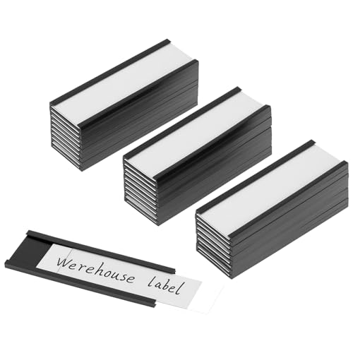 QWORK C-K-Etikettenhalter, magnetisch, 2,5 x 7,6 cm, mit Schutzfolien und Ersatzpapierstreifen für Metallregal und Regal, 30 Stück QWORK C-K-Etikettenhalter, magnetisch, 2,5 x 7,6 cm, mit Schutzfolien und Ersatzpapierstreifen für Metallregal und Regal, 30 Stück von QWORK