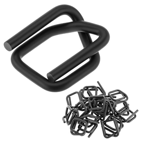 QWORK Phosphatschnallen, 1,27 cm, 100 Stück, Metalldrahtschnallen mit Phosphatbeschichtung für 1,27 cm breite gewebte Kordelumreifung QWORK Phosphatschnallen, 1,27 cm, 100 Stück, Metalldrahtschnallen mit Phosphatbeschichtung für 1,27 cm breite gewebte Kordelumreifung von QWORK