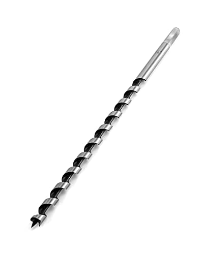 QWORK Schlangenbohrer für Holz, 3/8 Zoll Durchmesser x 12 Zoll Länge, 3/8 Zoll Sechskantschaft, lange Bohrer von QWORK