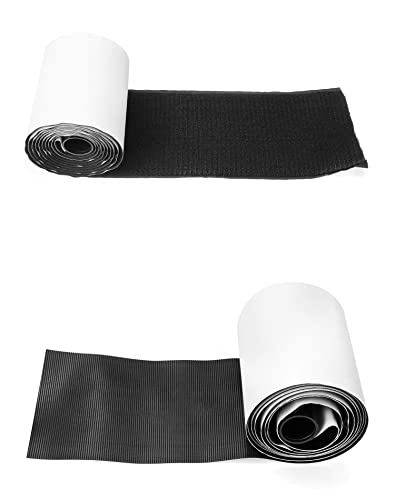 QWORK® 11cm x 2M Selbstklebend Klettband Extra Stark - Schneidbar Nylon Klettband zur Befestigung von Couchkissen, Teppichen, Befestigung & Organisation in Haus und Büro von QWORK