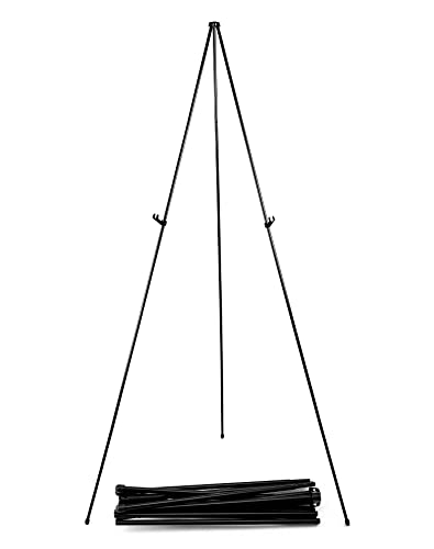 QWORK Zusammenklappbare Metall Staffelei mit Aufbewahrungstasche - 168 cm Höhe Halten Sie bis zu 7 kg - Verstellbare Stativ Staffelei Leinwand Ständer für Kunstdisplays, Hochzeitsschilder, Poster, Mes QWORK Zusammenklappbare Metall Staffelei mit Aufbewahrungstasche - 168 cm Höhe Halten Sie bis zu 7 kg - Verstellbare Stativ Staffelei Leinwand Ständer für Kunstdisplays, Hochzeitsschilder, Poster, Mes von QWORK