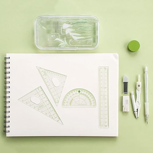 QWPYDXN Lernhilfe Präzisions-Mathe-Kompass, 8-teilig, Mathe-Geometrie-Zeichenzubehör, einschließlich Zirkel, Lineal, Winkelmesser, Radiergummi, Druckbleistift usw. Mathe-Set QWPYDXN Lernhilfe Präzisions-Mathe-Kompass, 8-teilig, Mathe-Geometrie-Zeichenzubehör, einschließlich Zirkel, Lineal, Winkelmesser, Radiergummi, Druckbleistift usw. Mathe-Set von QWPYDXN